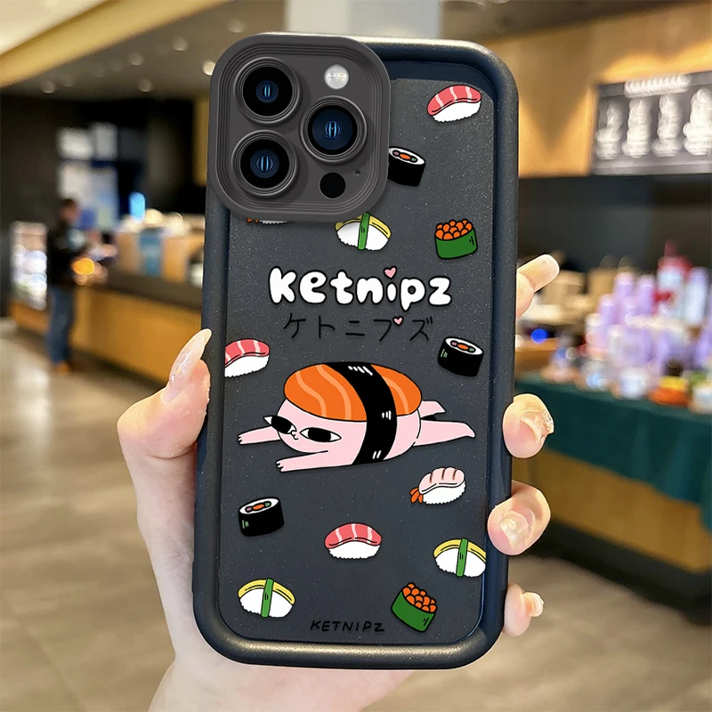 New Fashion Cartoon K-Ketnipz Phone Case For iPhone 16 Pro Max Case 15 14 13 12 11 Pro XR X XS Max 8 7 Silicone Shockproof Cover