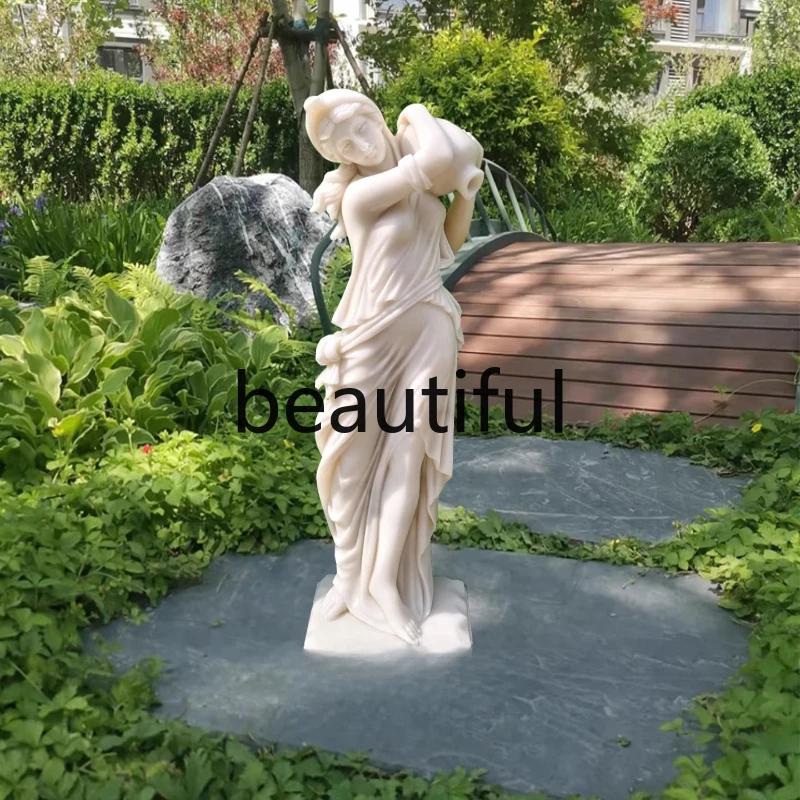 

Stone European Figure Sculpture Garden Marble Western, Statue Outdoor, Ornament