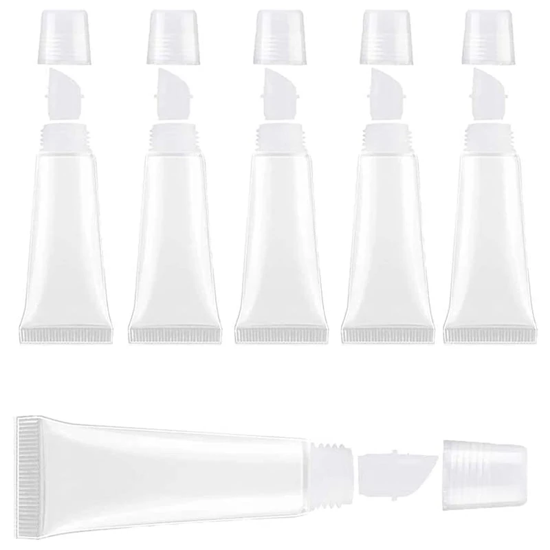 

30 шт., 8 мл, 10 мл, 15 мл, пустой цветной тюбик для губ, тюбик для губной помады, крем, лосьон, шампунь, жидкий контейнер для ванны, многоразовый контейнер, шланг для губной помады