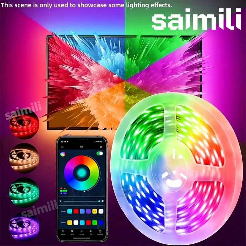 USB LED Strip Light Smart Bluetooth APP Control RGB Flexible LED Strip Color Change For TV Background Party Home Decor Lighting