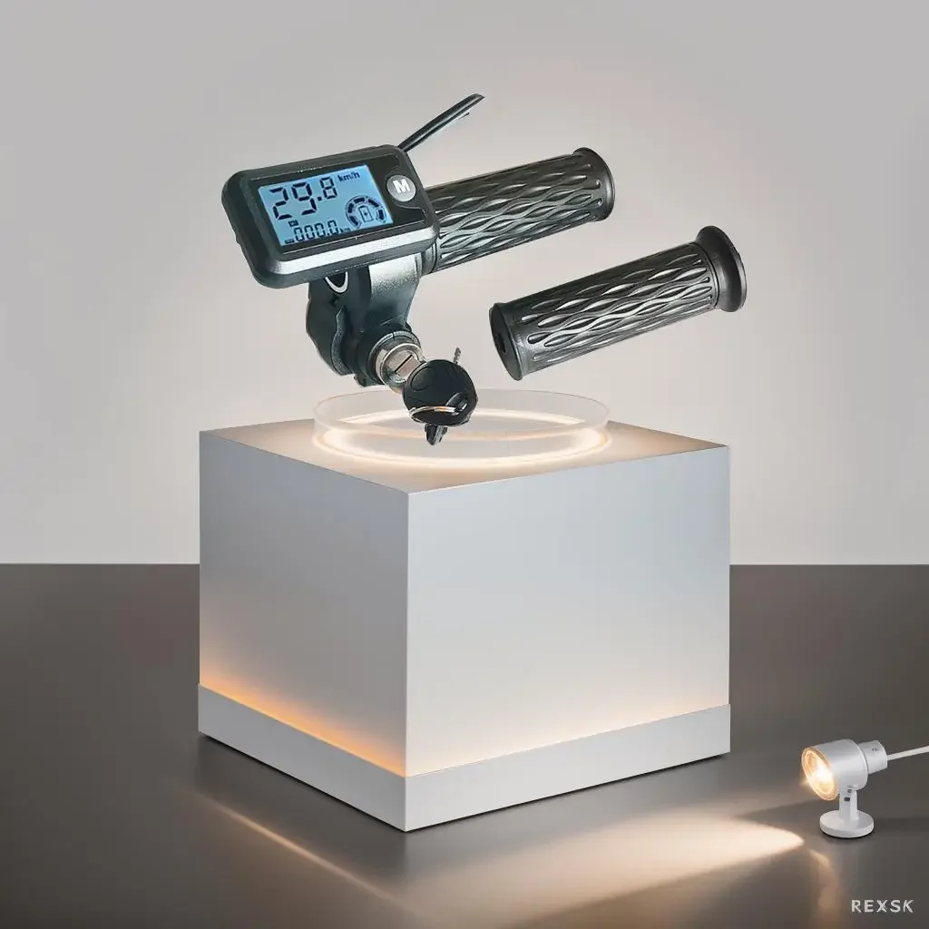 

1 пара комплектов управления дроссельной заслонкой для электрического скутера с ЖК-дисплеем, 6 контактов, совместимый с различными транспортными средствами, 36 В, 48 В, 60 В, 72 В, опорная часть