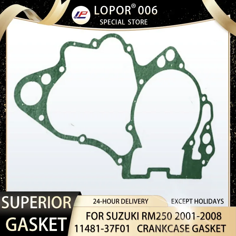 

LOPOR Motorcycle Engine Crankcase Cover Gasket Seal For SUZUKI RM250 2001-2008 RM 250 11481-37F01