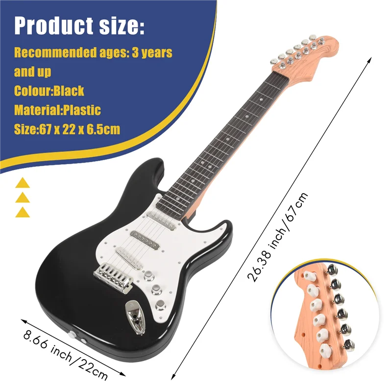 -AA04 6 Strings Music Electric Guitar Kids Musical Instruments Educational Toys For Children