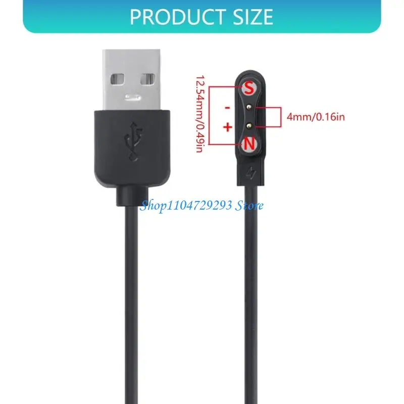 Y2GD USB Charging Dock Adapter Line Wire Power Cord For RS4 LS12 2pin 4.0mm Space