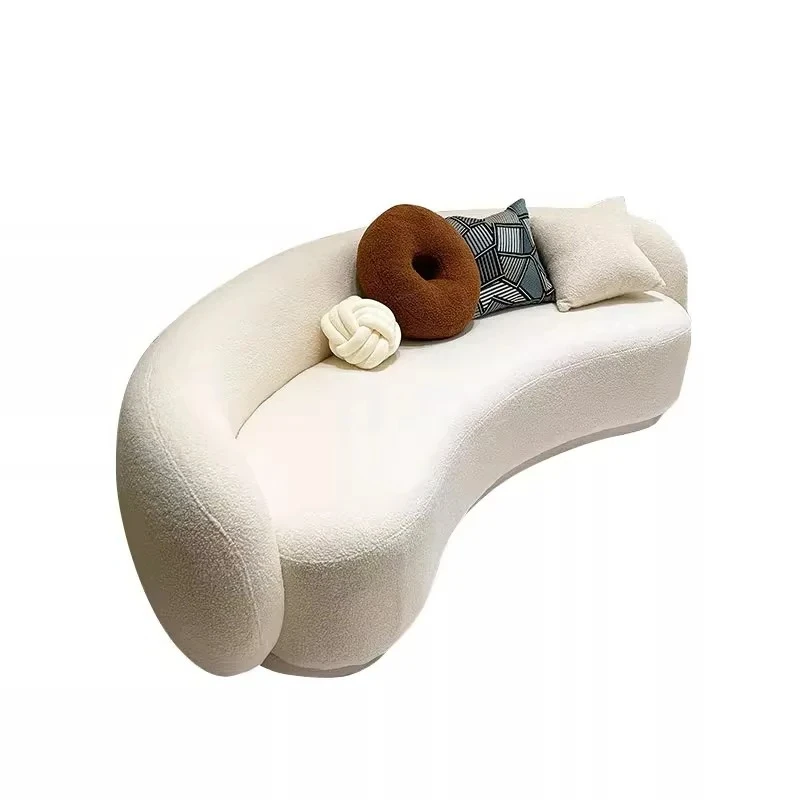 

Unique Fusion of Nordic & French Styles - Cream Light Luxury Sofa for Creative Spaces & Internet Celebrities