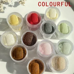 TSZS New 12 Colors Fuzzy Flocking Velvet Nail Powder Winter Blue Pink White Velvet Nail Powder DIY Nail Art Salon
