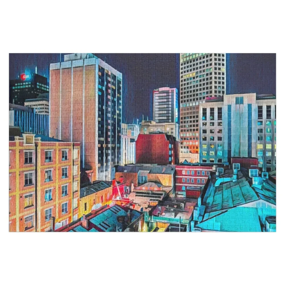 

Adelaide by Night Jigsaw Puzzle Custom Child Gift Baby Toy Puzzle