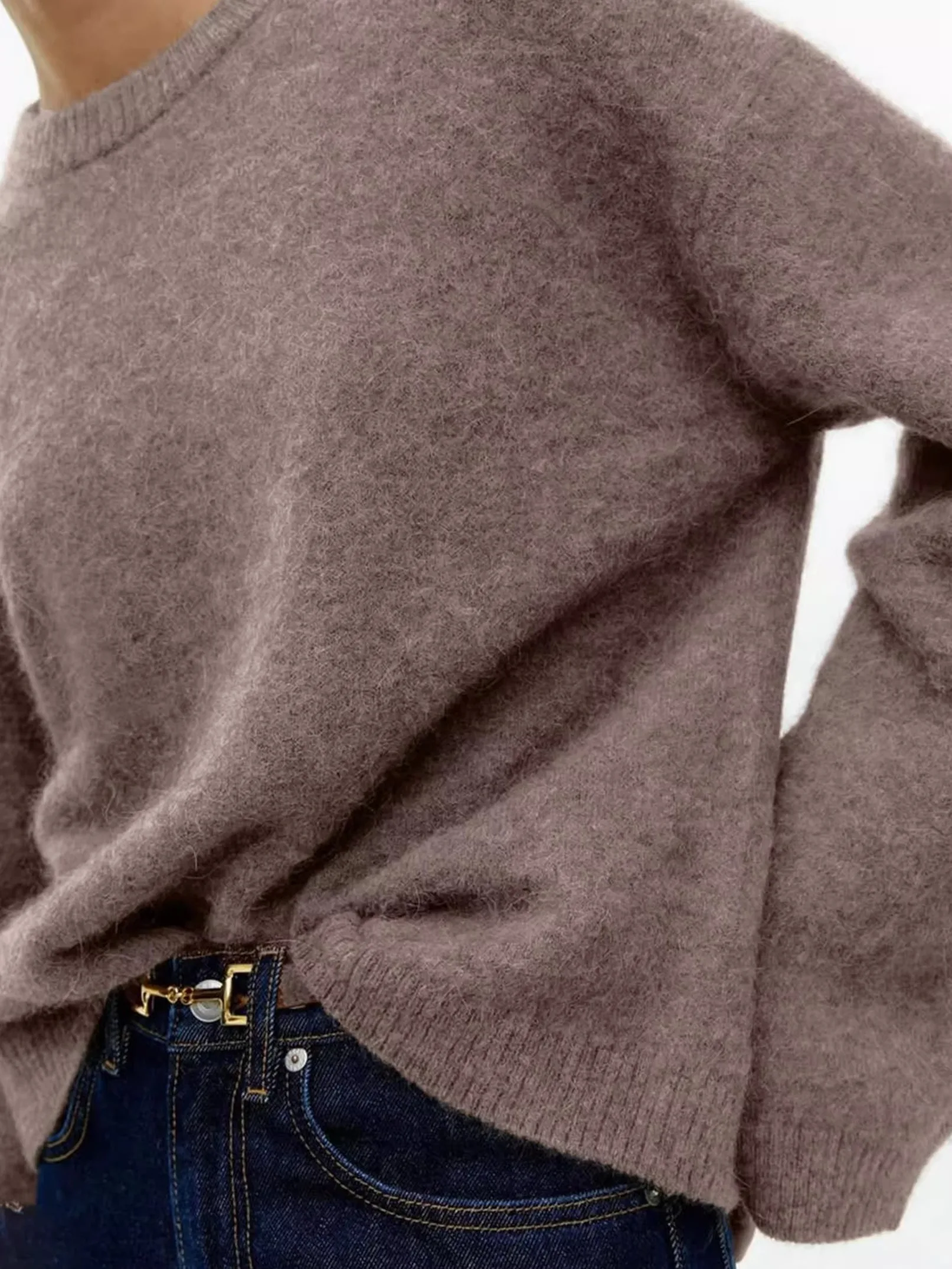 

Мягкий женский свитер, однотонный, ленивый, удобный, Long Sve Street Faion, свободный крой, дышащий повседневный трикотаж