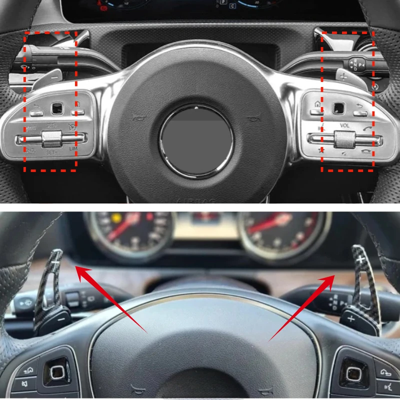 

For Mercedes-Benz A B C E Class CLA GLA CLS GLC GLE W176 W205 W246 C117 W218 Car Steering wheel paddle shifters Shift Paddle