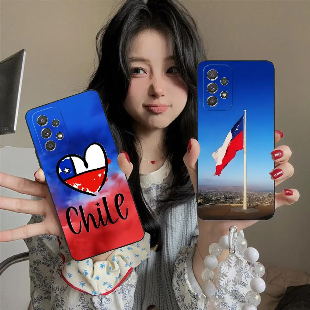 เคสโทรศัพท์มือถือลายธงชาติชิลี สำหรับ Samsung Galaxy A56 55 54 53 52 51 36 35 34 23 16 15 5G เคสสีสันสดใส เคสโทรศัพท์มือถือสุดหรู