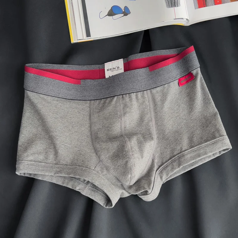 

Мужское нижнее белье из чистого хлопка, 3 пары, спортивные, удобные, дышащие, с низкой посадкой, однотонные, для дома