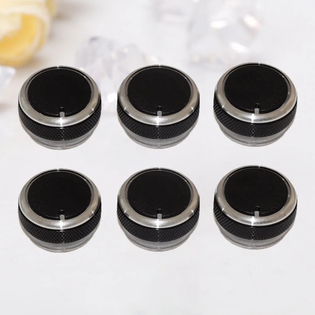 

2Pack Air Conditioning Knob Button Control Switch for 2 3 2005-2014 Mondeo Alloy Interior Ring Light Transparent
