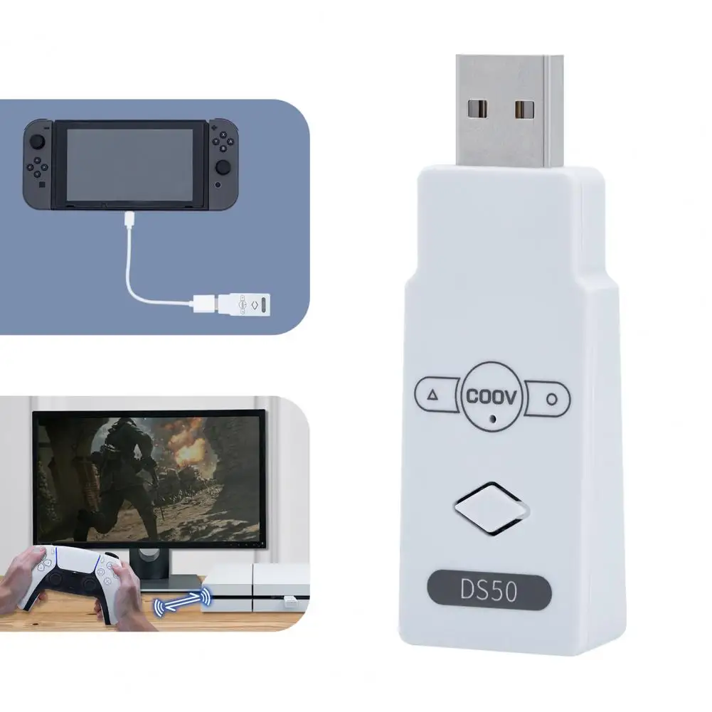 DS50 Bluetooth-compatible Receiver Reconnect High-speed Wireless Gamepad Controller Converter for PS5/PS4/PS3/Xbox NS Pro