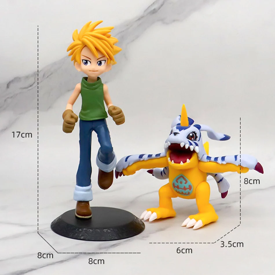 Anime Digimon Adventure Figure Yagami Taichi Ishida Yamato Yagami Hikari Takaishi Takeru Action Model PVC Decorations Toys Gifts