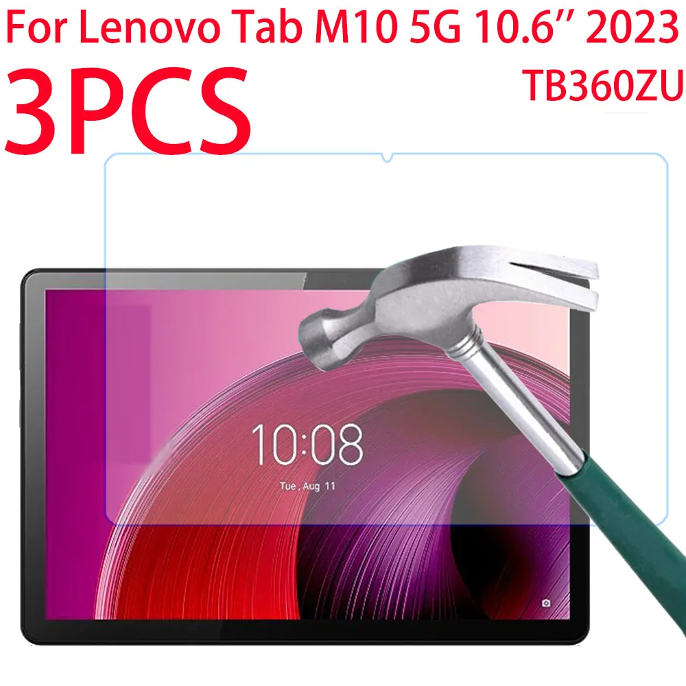 

3 Pieces HD Scratch Proof Tempered Glass Screen Protector For Lenovo Tab M10 5G 10.6 inch 2023 Tablet Protective Film TB360ZU