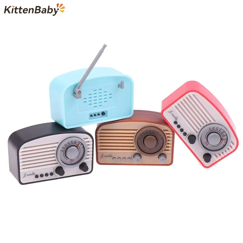 1PC Dollhouse Miniature Radio Model Recorder Player Toy Doll Furniture Decor Doll House Retro Radio Recorder Player