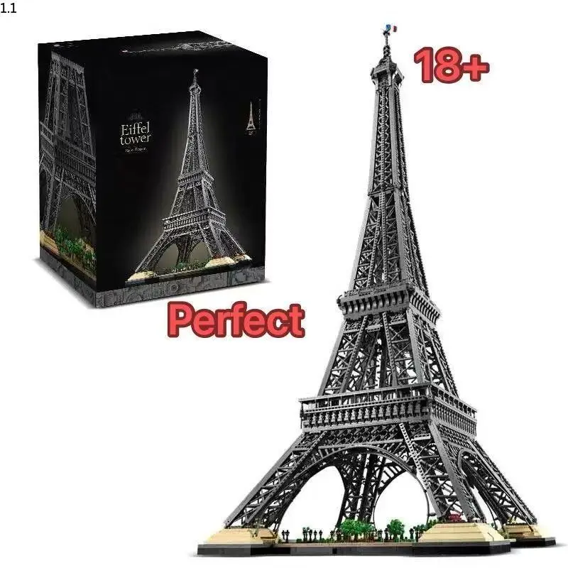 

Парижская достопримечательность MOC 10307 | 10001 деталь Эйфелевой башни | Идеальные строительные блоки, крупногабаритная развивающая игрушка, подарок на праздник или день рождения