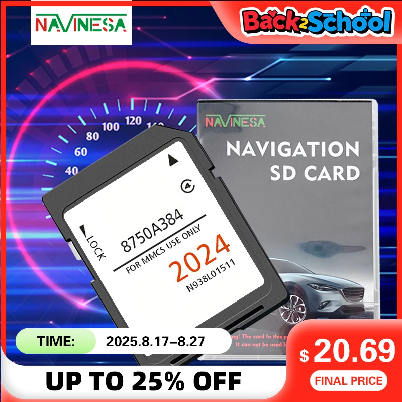 

for Mitsubishi Outlander Pajero ASX Car MMCS W11-W12 8750A384 SD Card Europe Navigation Map Update GPS Navigation System 2024