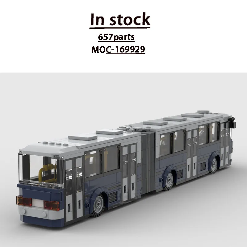 

MOC-169929 City Traffic Bus Building Block Model 657 parts MOC Creative Boys Children's Birthday Christmas New Year Toy Gift