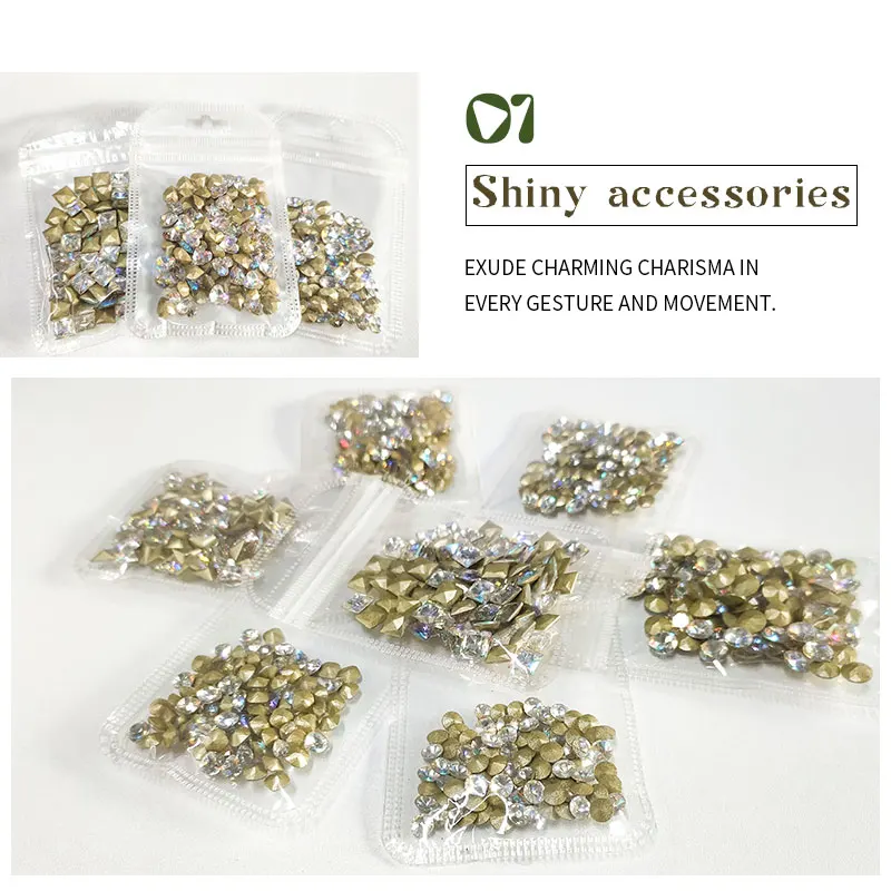 10 Uds. De diamantes de imitación sin fijación por calor con forma de corazón de tamaño mixto, cristales con parte posterior plana, dijes para uñas, gemas en forma de gota, accesorios para uñas, joyería artística para uñas