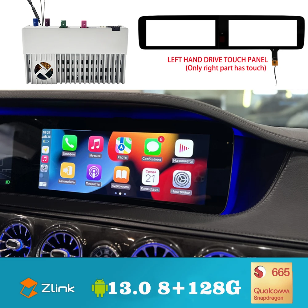 

Hualingan W213 Apple CarPlay for Mercedes E Class S W222 G w463 CLS C257 ntg5.5 2016-19 Wireless CarPlay YouTube Spotify BT 128g