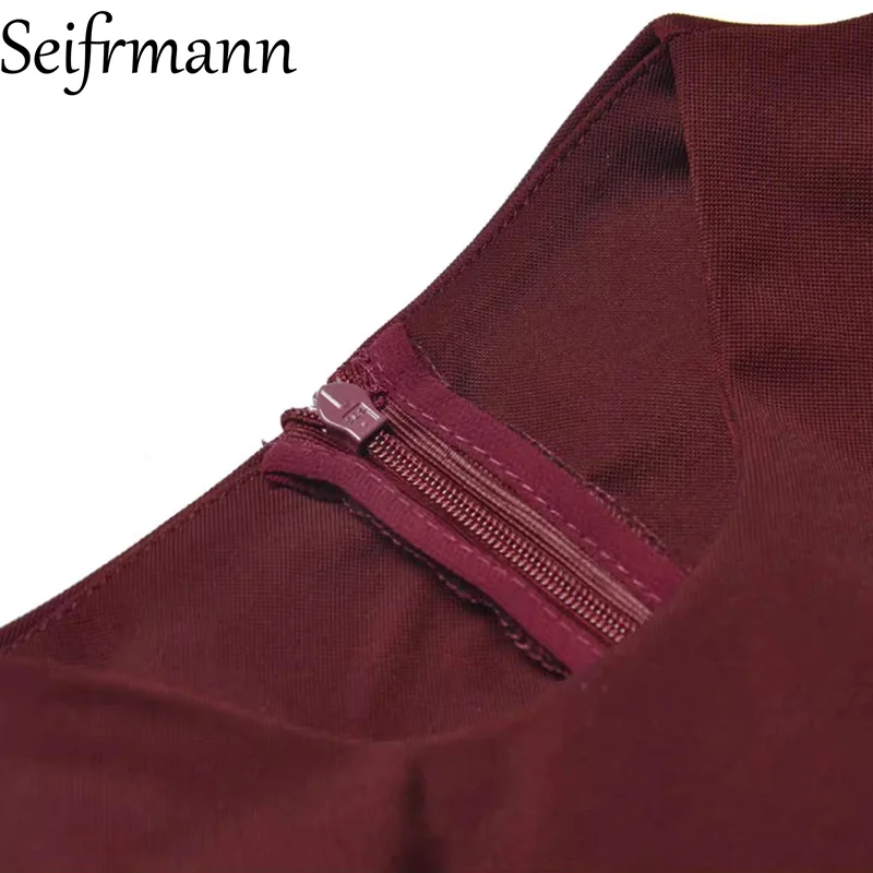 Seifrmann 2026 春の女性の新しいファッショナブルなラウンドネック長袖折り畳まれた気質ウエストバッグヒップドレス