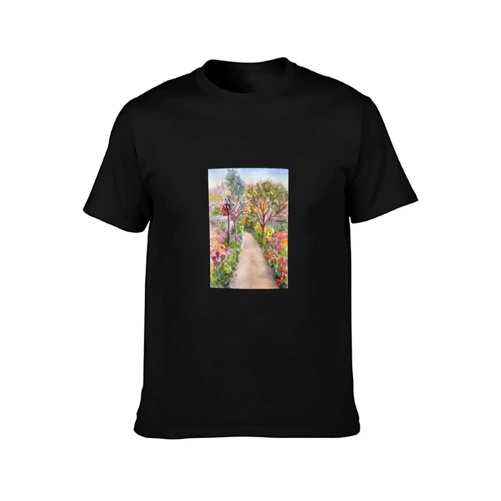 Bridge of Flowers T-Shirt Summer Casual Cotton Tee Oversized Streetwear Tops Vintage Graphic Print Loose Fit Short Sleeve