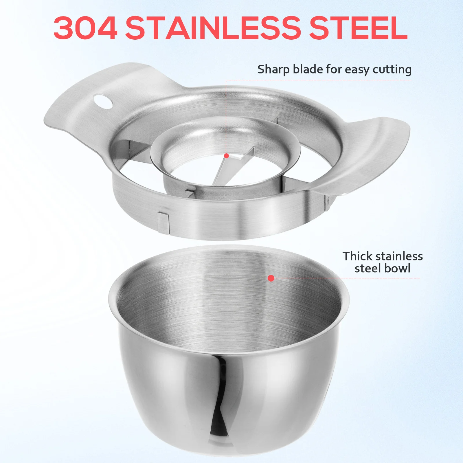 ชุดเครื่องมือปอกเปลือกทับทิมสแตนเลส 1 ชุด พร้อมที่เคาะเมล็ดไม้ ชาม และอุปกรณ์ปอกผลไม้ในครัวแบบพกพา