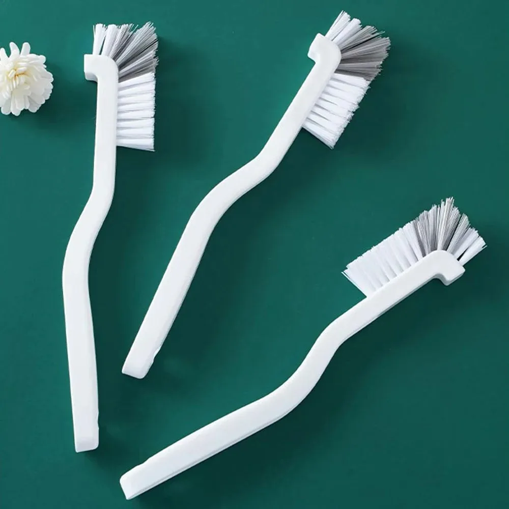 Japanese Style Sink Brush Cleaning Cup Brush with Long Handle Elbow Design Tail Hole Wall Hanging Crevice Cleaning Accessories