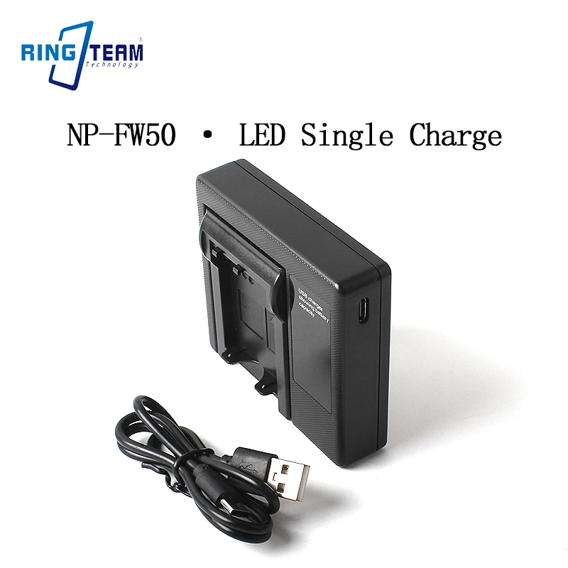 

High-Quality NP-FW50 LED Charger - USB Type-C Input LCD Display for Sony A7R II A6100 RX10 Alpha Cameras