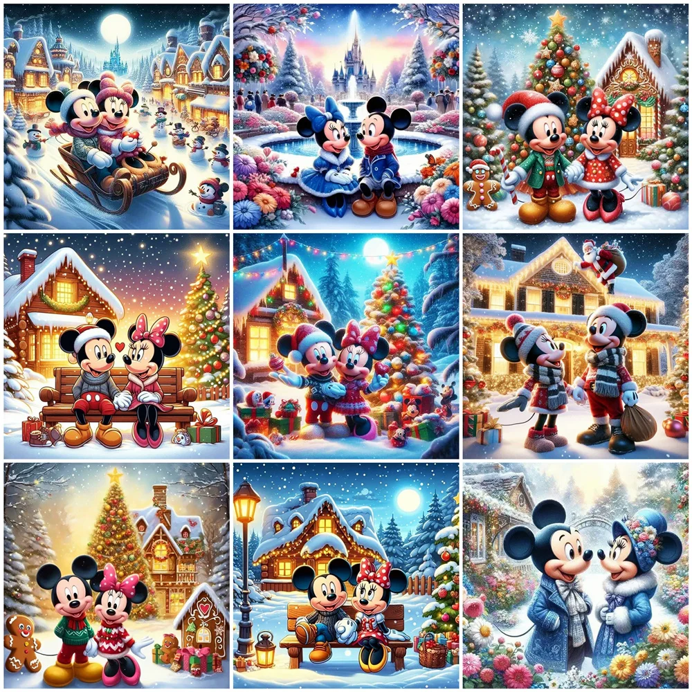 Disney New Arrival Diamond Mosaic Mickey Mouse Complete Kit Craft Painting Cartoon Winter 5D DIY Embroidery Sale Christmas Gifts