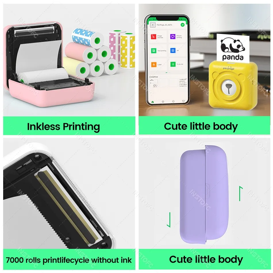 Оригинальный термопринтер A6 Peripage 304 точек на дюйм, мини-портативный карманный Bluetooth-принтер для мобильных телефонов, Android iOS, подарки
