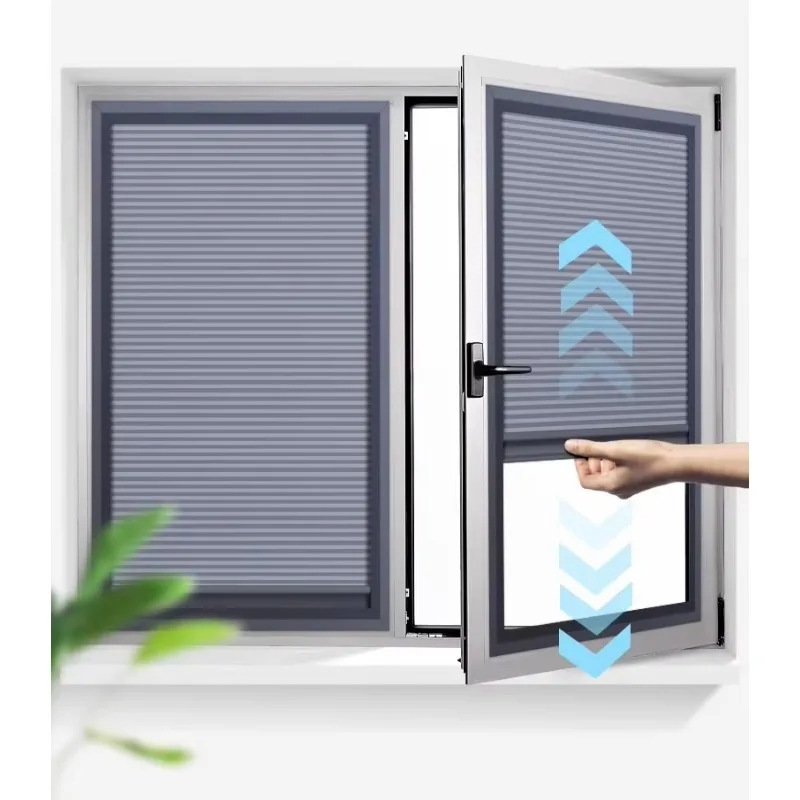 Wholesale Cordless Home Decoration Horizontal Up Down Open Blackout Built-In Perfect Fit Double Honeycomb Blinds Shades