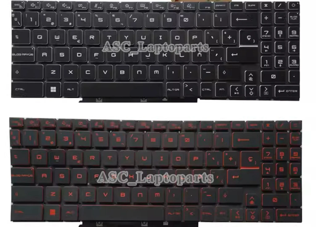 

New Latin Spanish Español Teclado Keyboard for MSI GF76 GL76 GL66 MS-17L1 MS-17H3 BACKLIT, no Frame