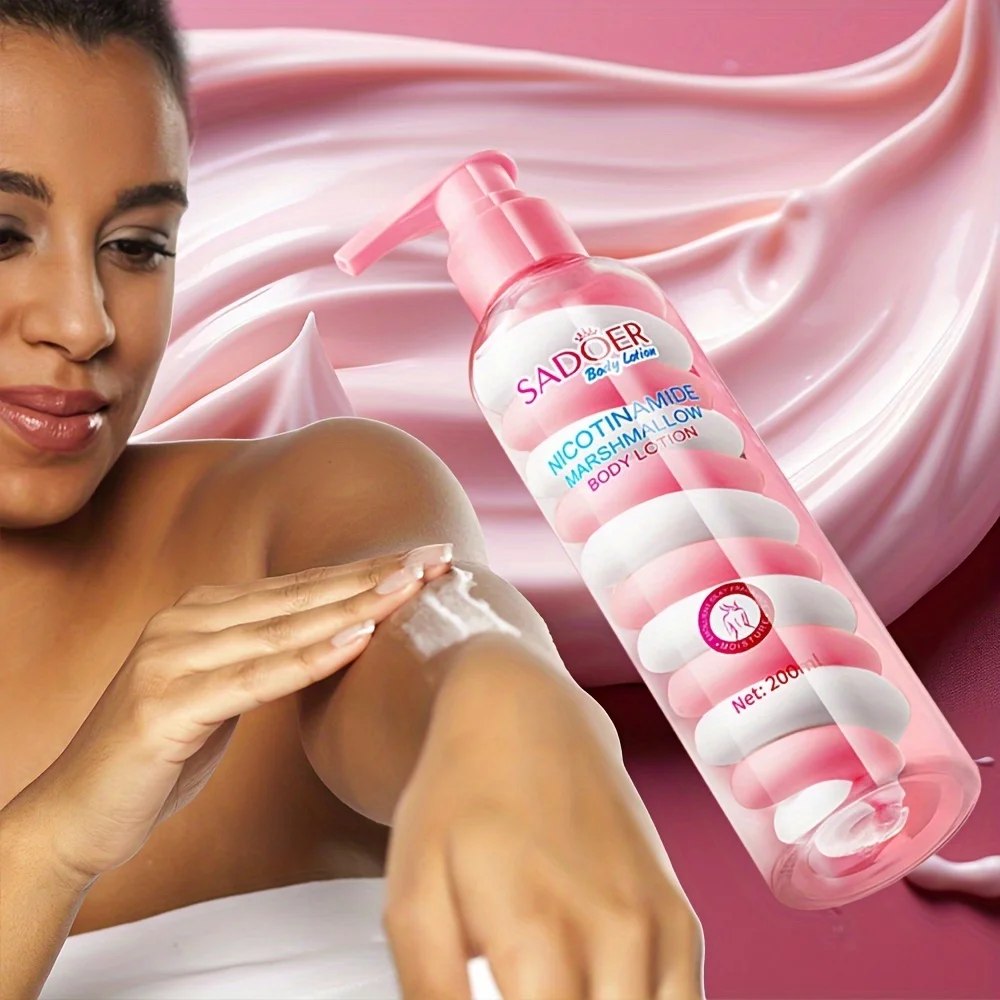 

200 мл (6,76 жидких унции) косметический лосьон для тела с ниацинамидом и зефиром, увлажняющий и питательный для кожи, восстанавливающий мягкий и нежный, влажный