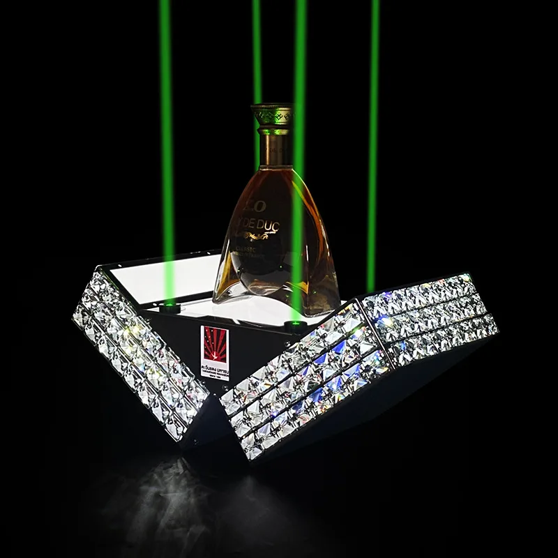 

LED luminous creative champagne luminous base KTV wine display stand laser
