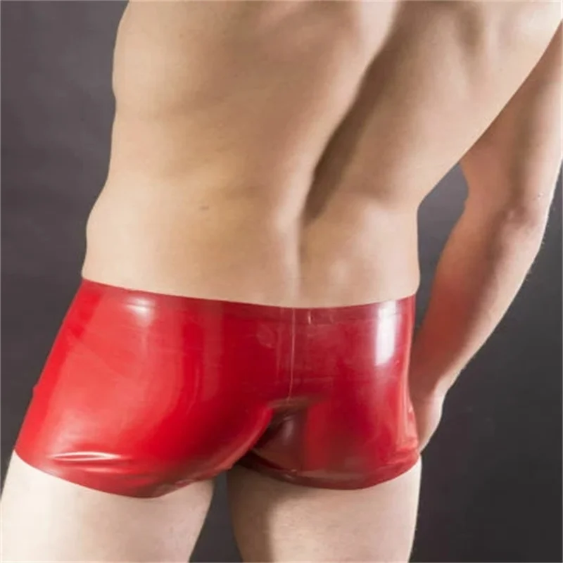 

Handmade Black Man's Latex Rubber Boxer Shorts Underwear Cosplay Costumes