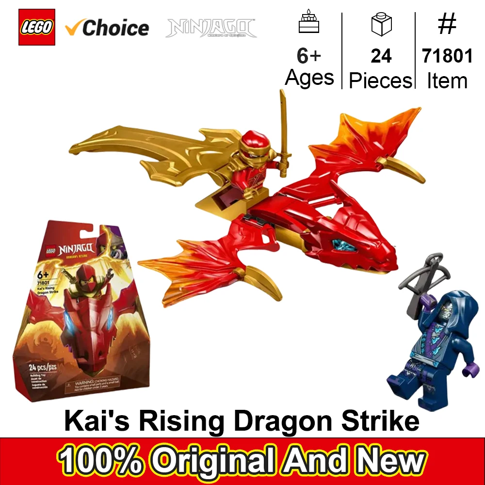 LEGO 71801 NINJAGO Kai’s Rising Dragon Strike Toy,  Gift Idea for Boys and Girls Ninja Fans Aged 6 Years Old and Up