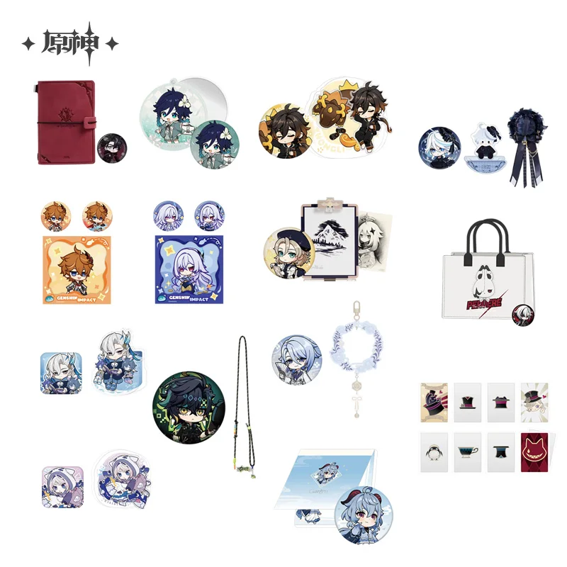 

Официальный товар Sunsyea Genshin Impact miHoYo, оригинальный аутентичный значок Wriothesley Tartaglia Skirk Furina