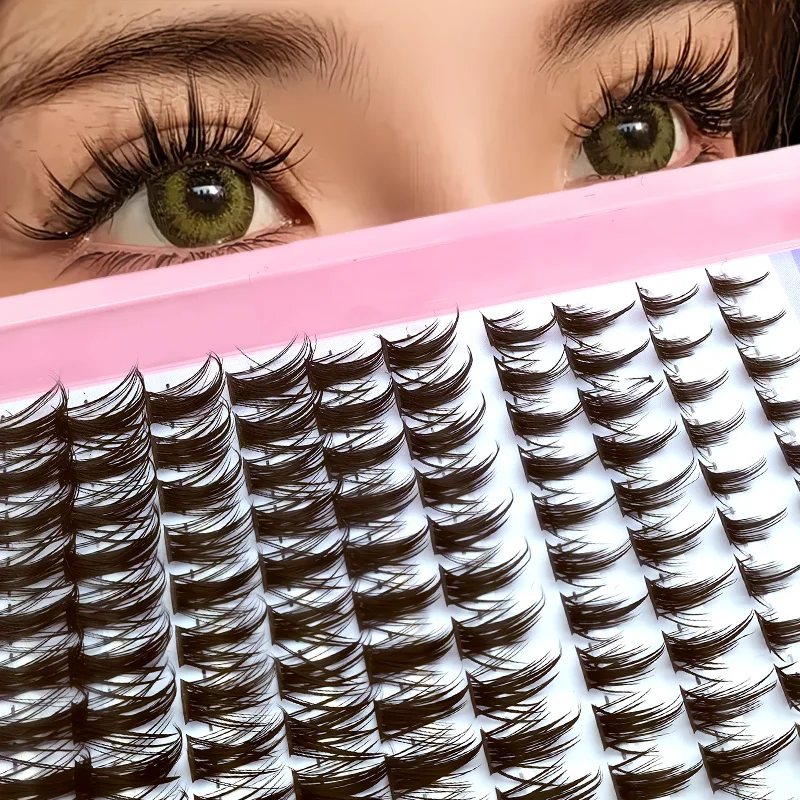 Manga Wimpern-Cluster-Set: Natürliche Wimpernverlängerungen, Wispy Fairy Fluffy Wimpern-Cluster für Anime & Cosplay – Detail 4