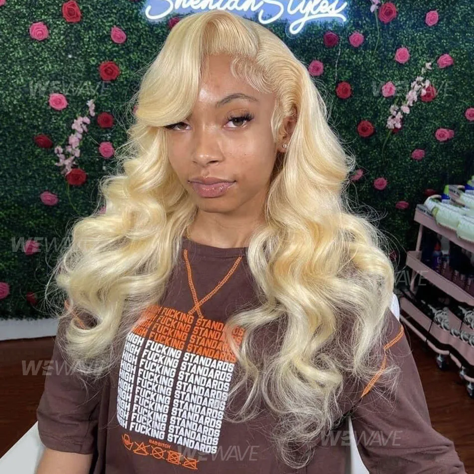 30 38 Inch  613 Human Hair Wig 13X6 Body Wave Blonde 13x4 Hd Lace Frontal Wig Transparent Lace Front Pre Plucked Wigs For Women