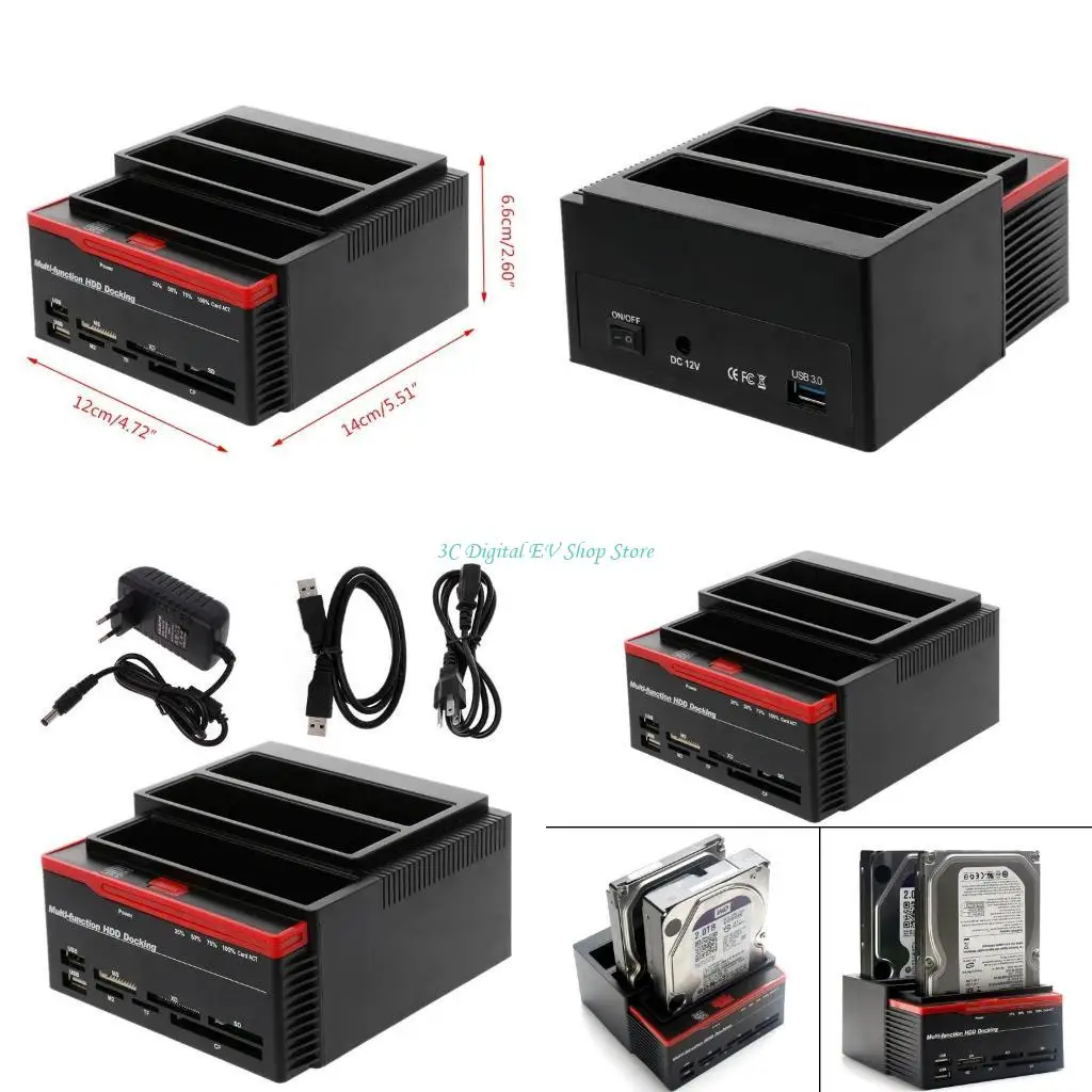 

E74D Tool USB to External Hard Drive Docking Station with 2-Port Hub