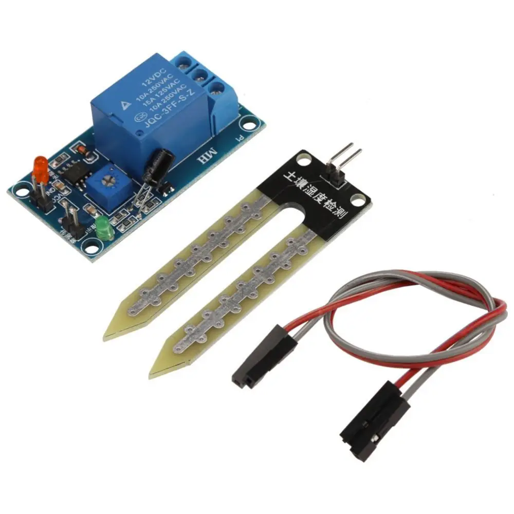 DC12V Soil Humidity Sensor with Time Delay Function 1.7x5x2.5cm/0.67x1.97x0.98in Relay Control Module Premium
