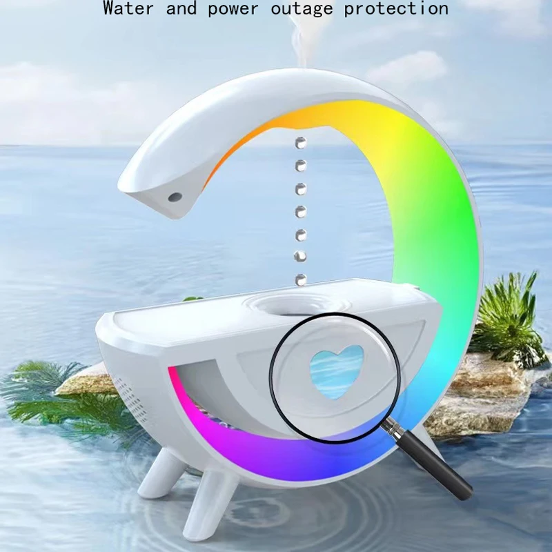 New Three In One Multifunctional Anti Gravity Humidifier, Bluetooth Speaker, Ambient Light, Speaker, Home Atomizer