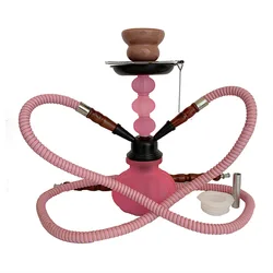 Pink Purple Hookah Shisha Fluorescent Arabic Water SmokeShisha Hookah Small Bottle Smoke For Bar Water Bottle Set