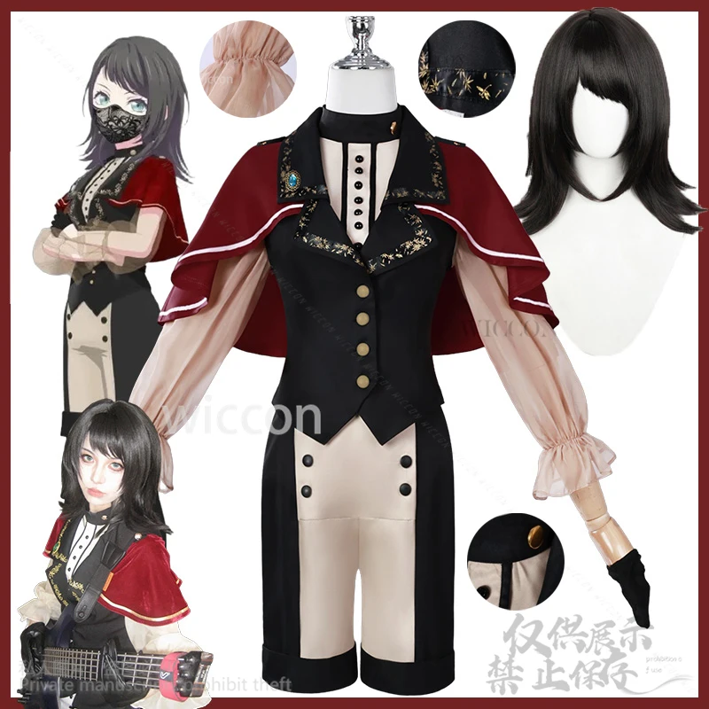 

Anime BanG Dream Cosplay Ave Mujica Umiri Yahata Gothic Style Cape Pant Uniform Costume For Halloween Christmas Party Customized