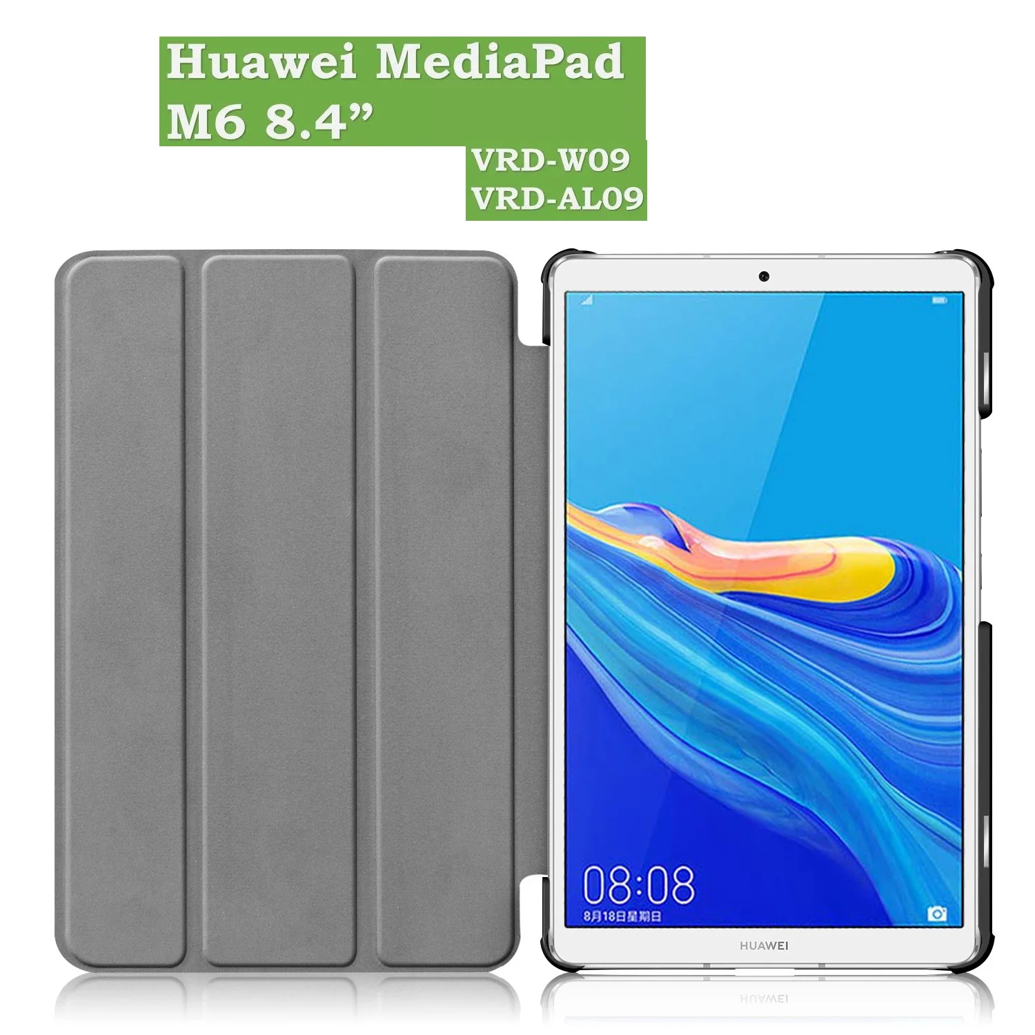 Case for Huawei M6 8.4 inch(VRD-AL09/W09)(2019 Release),Tablet protective cover，Ultra Slim Stand Lightweight Leather Case