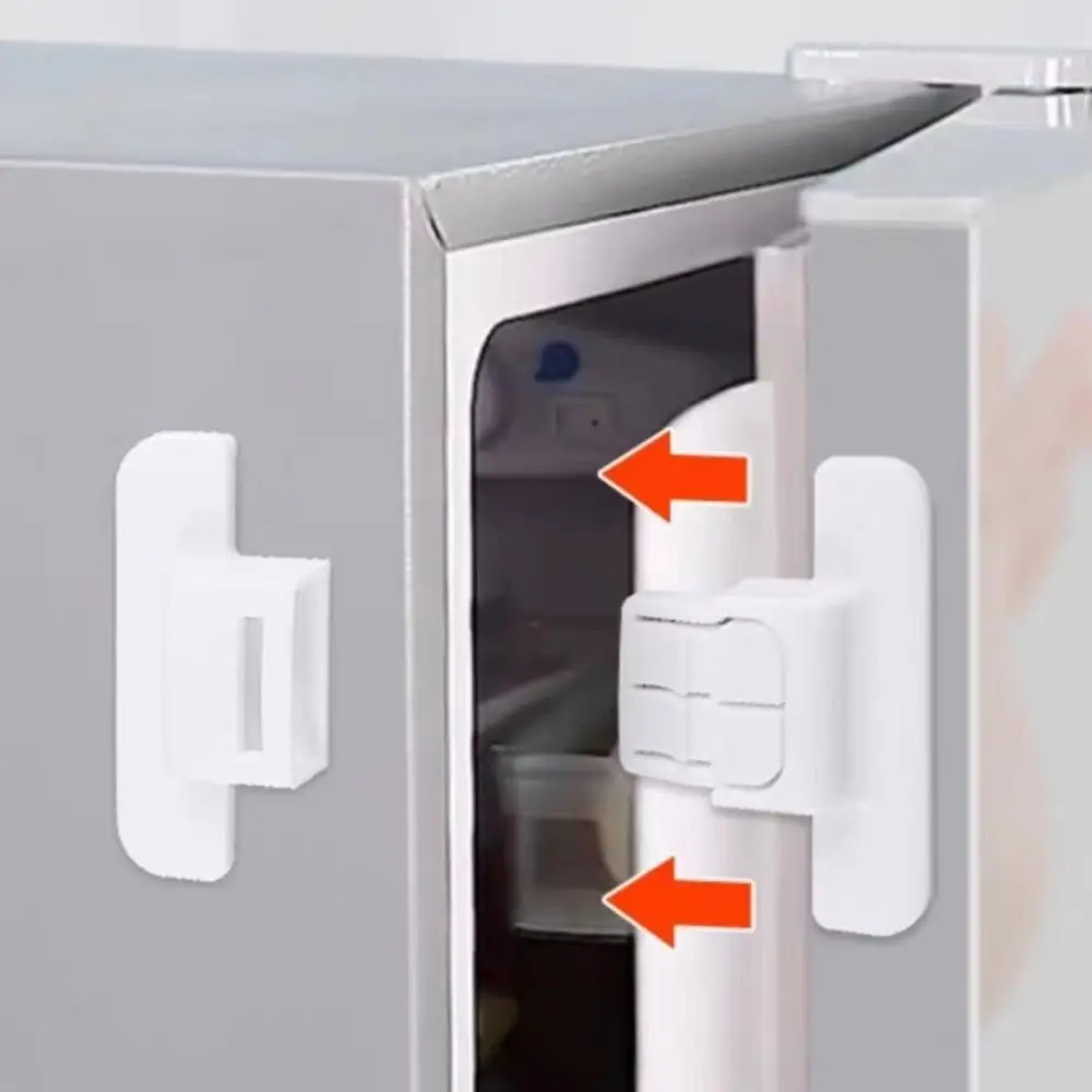 Cerradura de seguridad para niños, antiabierto cerrojo de refrigerador, ABS práctico, blanco