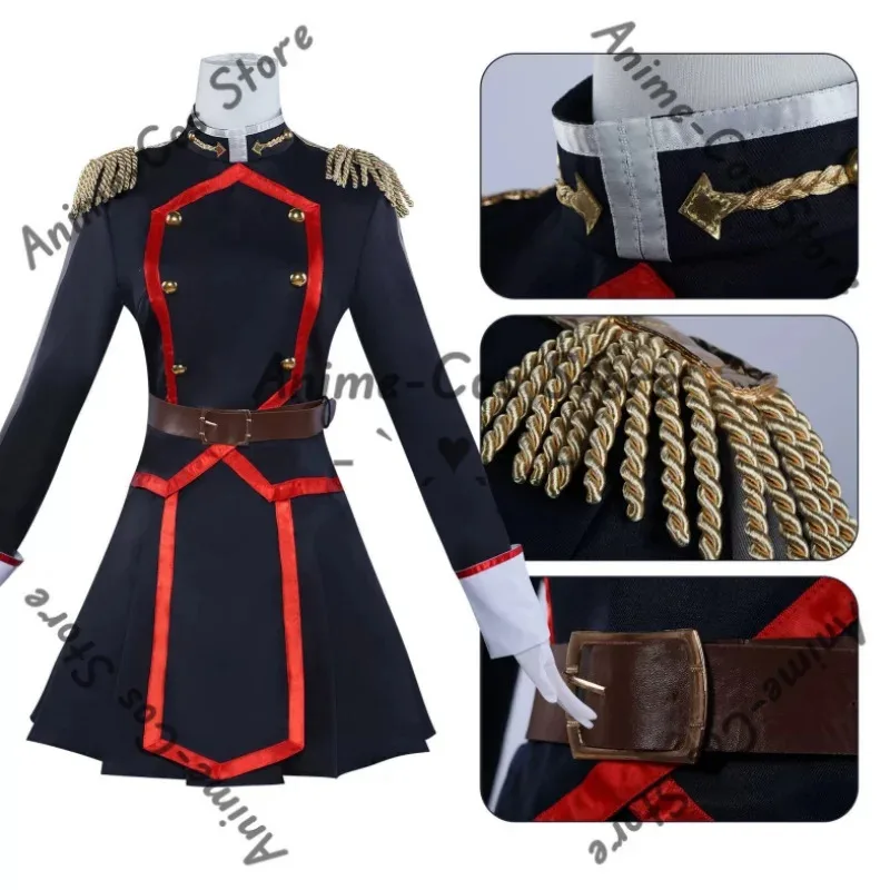 Anime Mato Seihei Keine Slave Uzen Kyōka Kyoka Cosplay Kostüm Schwarz Kampf Uniform Rock Full Set Frauen Sexy Karneval Anzug anime
