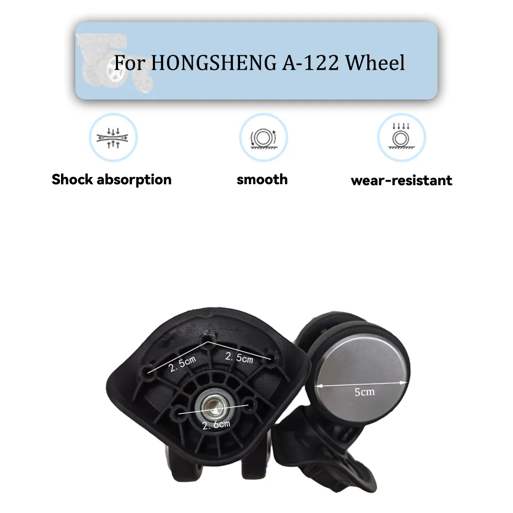 For HONGSHENG A-122 Universal Wheel Replacement Suitcase Silent Smooth Convenient Shock Absorbing Rotating Accessories Wheels